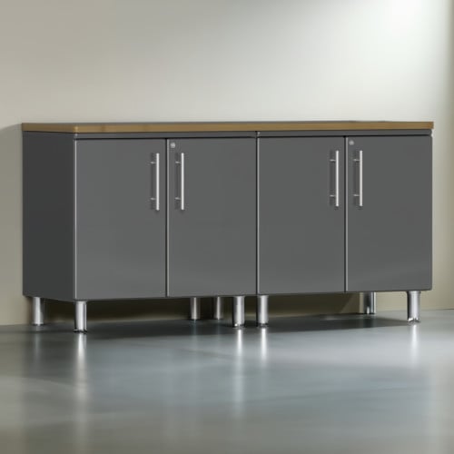 Grey Modular 3 Piece Garage Workstation Kit