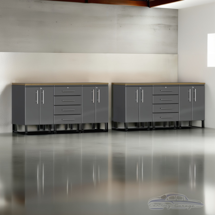 Grey Modular 8 Piece Dual Garage Workstation Set Grey Modular 8 Piece Dual Garage Workstation Set