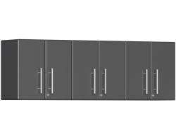 Grey Metallic 3 Piece Wall Cabinet Kit