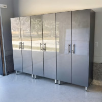 Grey Modular 3 Piece Garage Storage Closets