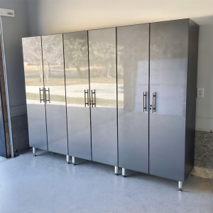 Grey Modular 3 Piece Garage Storage Closets
