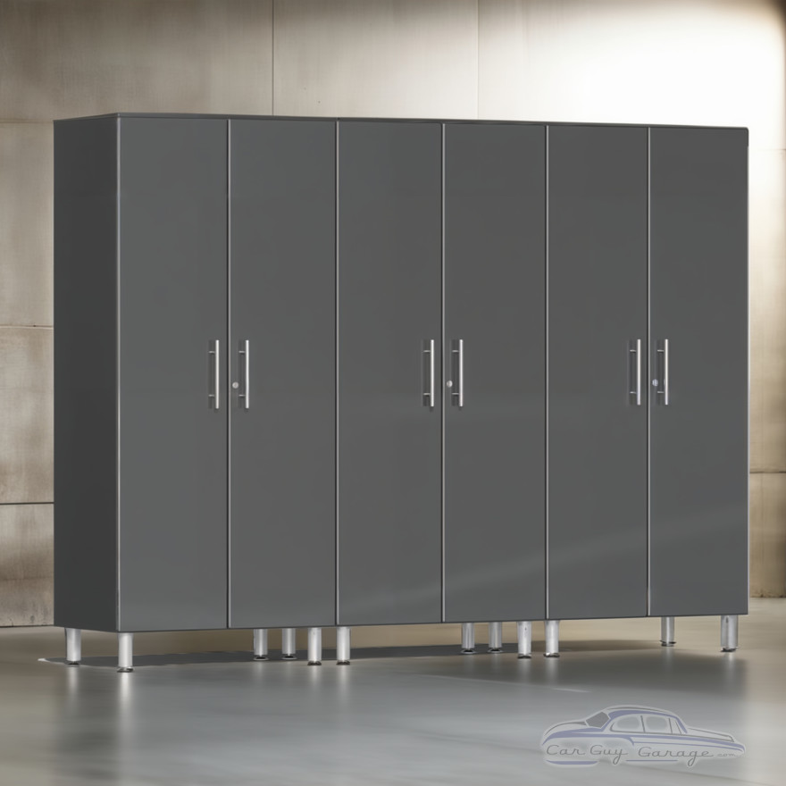 Grey Modular 3 Piece Garage Storage Closets Grey Modular 3 Piece Garage Storage Closets