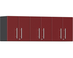 Red Modular 3 Piece Wall Cabinet Kit