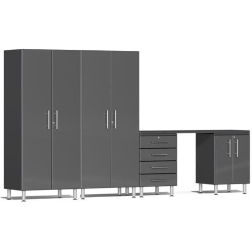 Grey Modular 5 Piece Set of Garage Cabinets