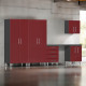 Red Modular 6 Piece Garage Cabinet Kit with Workstation Red Modular 6 Piece Garage Cabinet Kit with Workstation