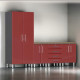 Red Modular 5 Piece Set of Garage Cabinets Red Modular 5 Piece Set of Garage Cabinets