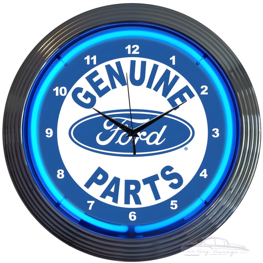 Ford Genuine Parts Neon Clock Ford Genuine Parts Neon Clock