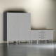 Silver Modular 6 Piece Set of Garage Cabinets Silver Modular 6 Piece Set of Garage Cabinets