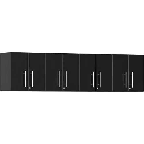Black Modular 4 Piece Garage Wall Cabinet Kit