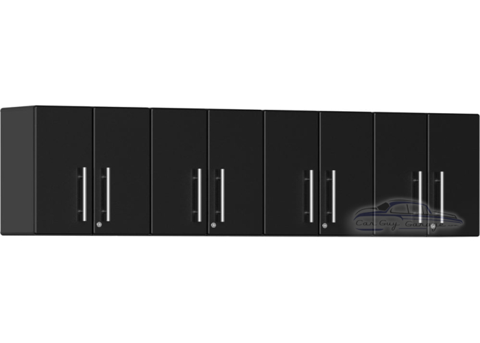 Black Modular 4 Piece Wall Cabinet Kit