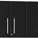 Black Modular 4 Piece Wall Cabinet Kit