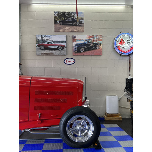 C1 Corvette Neon Sign With Blue Outer Ring