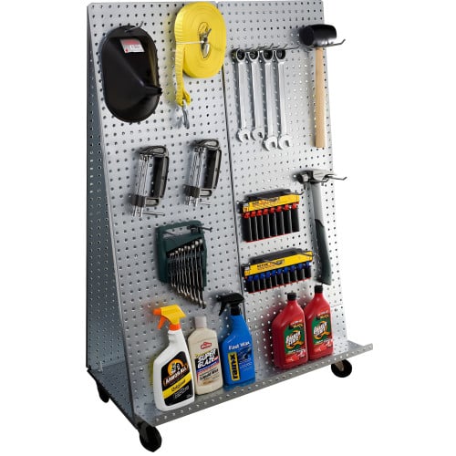 32" Long Rolling Pegboard Cart