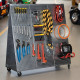 A-Frame Double-Sided Rolling Pegboard Tool Cart, 48 x 48