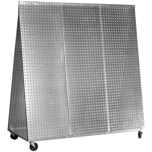 48" Long Rolling Pegboard Cart