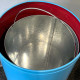 Gulf Heritage Edition Dome-Top Metal Trash Can, Push Door, 18.5 Gal