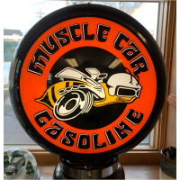 Muscle Car Gasoline Glass Gas Pump Globe Lamp - 16.5" x 18.75" x 8"