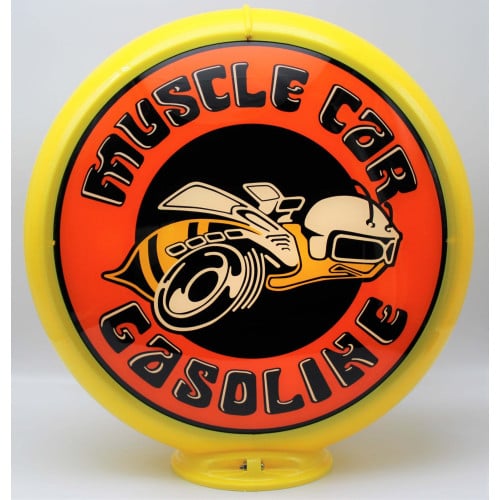 Muscle Car Gasoline Glass Gas Pump Globe Lamp - 16.5" x 18.75" x 8"