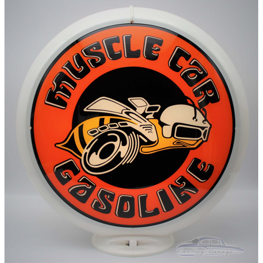 Muscle Car Gasoline Glass Gas Pump Globe Lamp - 16.5" x 18.75" x 8"