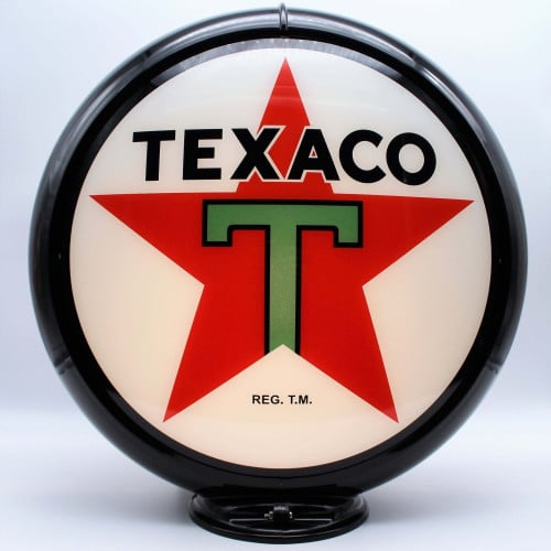 Texaco Star Glass Gas Pump Globe Lamp - 16.5" x 18.75" x 8"