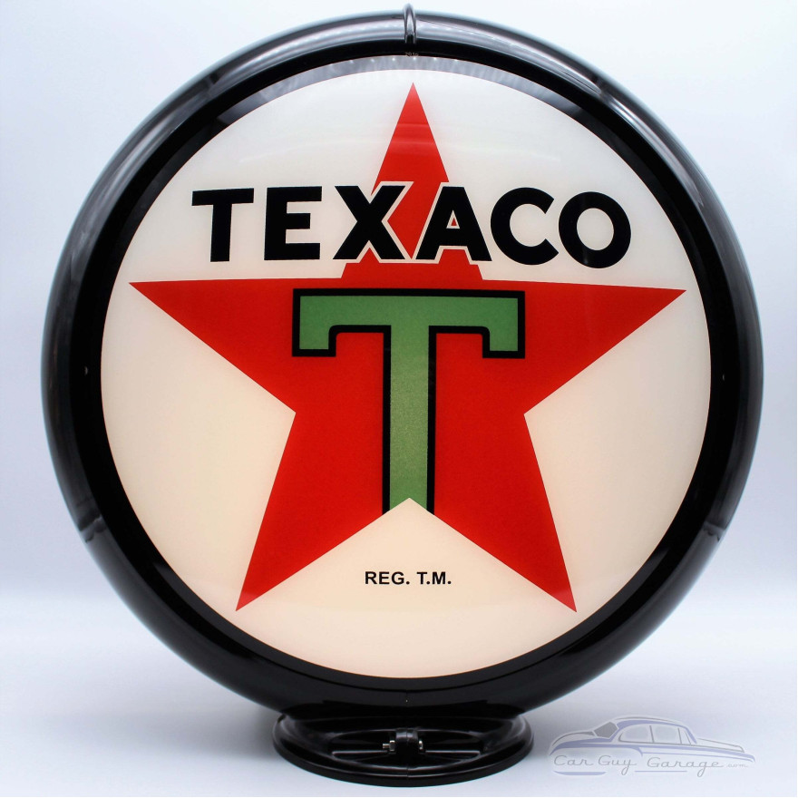Texaco Star Glass Gas Pump Globe Lamp - 16.5" x 18.75" x 8"
