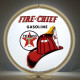 Texaco Fire-Chief Glass Gas Pump Globe Lamp - 16.5" x 18.75" x 8"