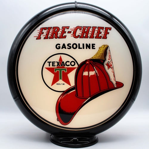 Texaco Fire-Chief Glass Gas Pump Globe Lamp - 16.5" x 18.75" x 8"