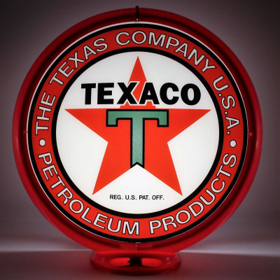 Texaco Glass Gas Pump Globe Lamp - Vintage Charm for Garage