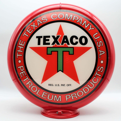 Texaco Glass Gas Pump Globe Lamp - Vintage Charm for Garage