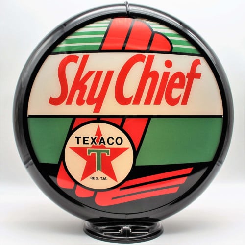 Texaco Sky Chief Glass Gas Pump Globe Lamp - 16.5" x 18.75" x 8"