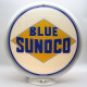 Blue Sunoco Diamond Glass Gas Pump Globe Lamp - 16.5" x 18.75" x 8"