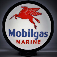 Mobilgas Marine Pegasus Gas Pump Globe Lamp - 16.5" x 18.75" x 8"