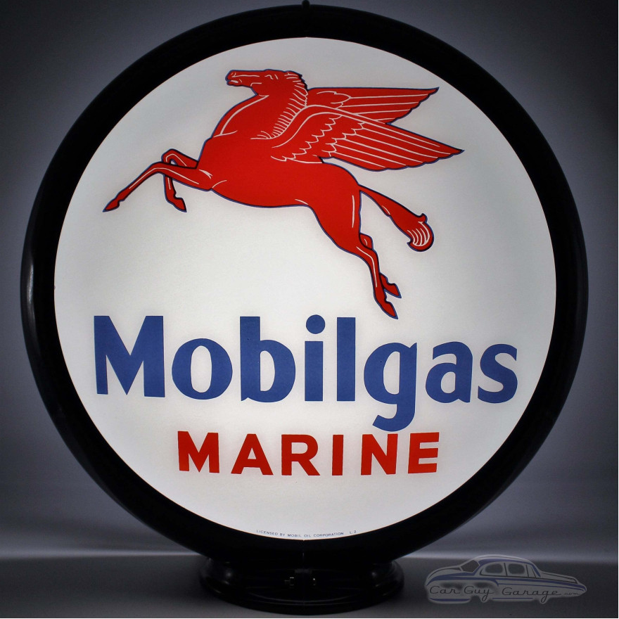 Mobilgas Marine Pegasus Gas Pump Globe Lamp - 16.5" x 18.75" x 8"
