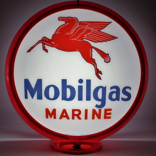 Mobilgas Marine Pegasus Gas Pump Globe Lamp - 16.5" x 18.75" x 8"