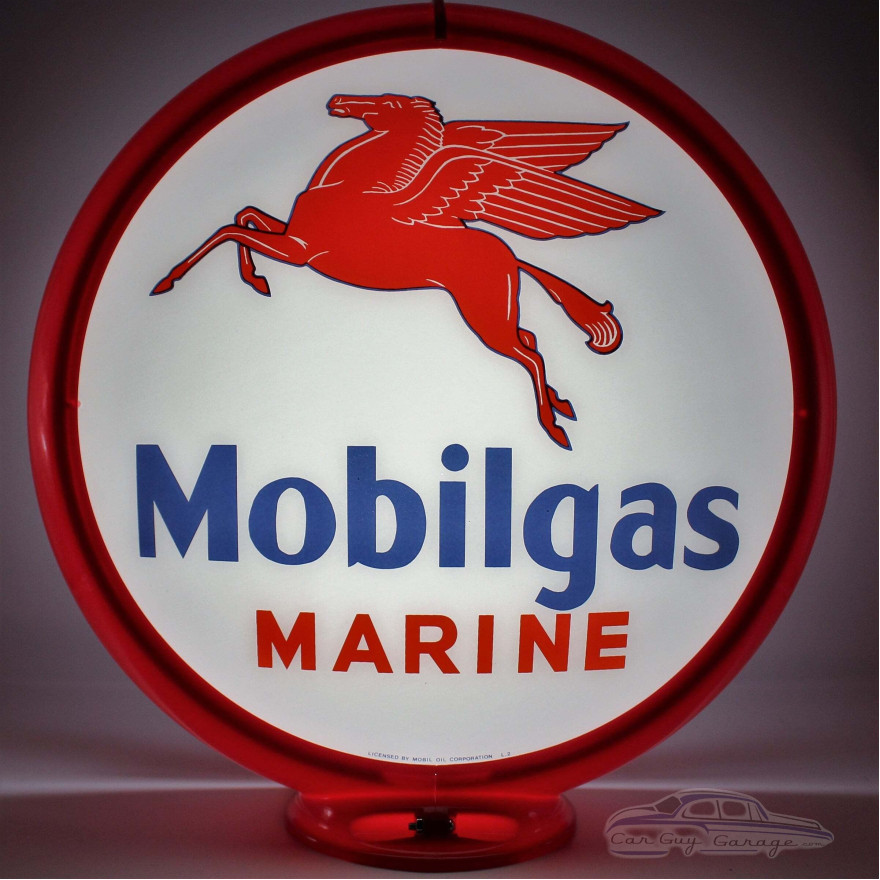 Mobilgas Marine Pegasus Gas Pump Globe Lamp - 16.5" x 18.75" x 8"