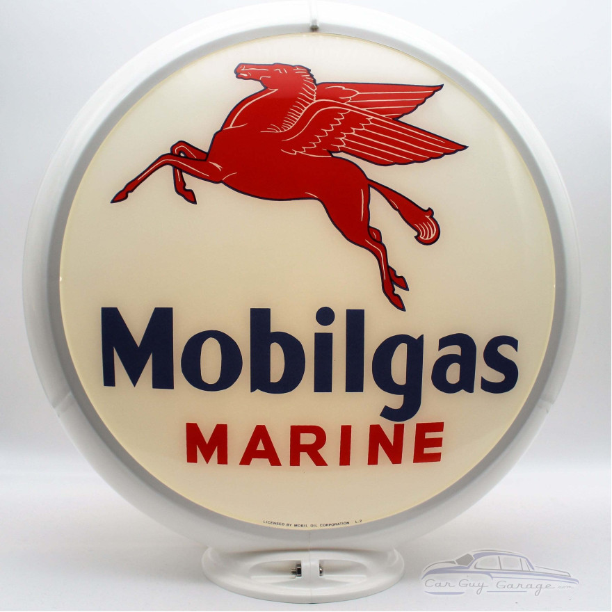 Mobilgas Marine Pegasus Gas Pump Globe Lamp - 16.5" x 18.75" x 8"