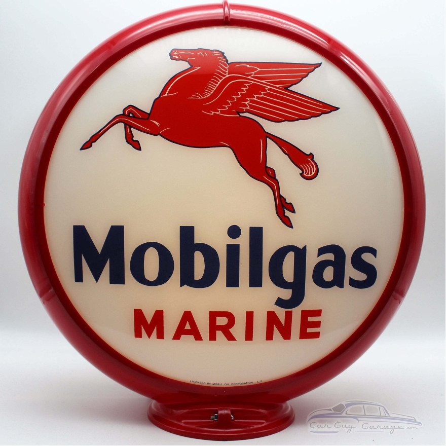 Mobilgas Marine Pegasus Gas Pump Globe Lamp - 16.5" x 18.75" x 8"