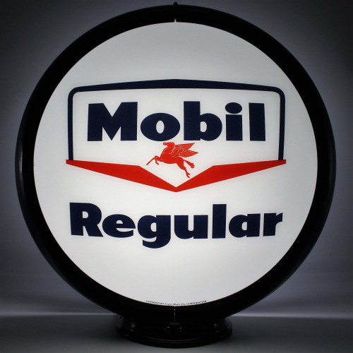 Mobil Regular Glass Gas Pump Globe Lamp - 16.5" x 18.75" x 8"