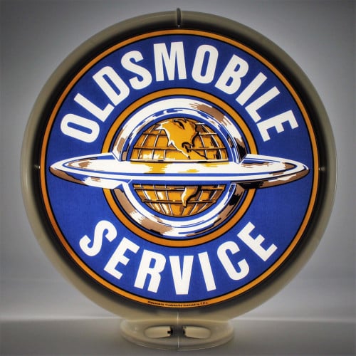 Oldsmobile Service Glass Gas Pump Globe Lamp - 16.5" x 18.75" x 8"