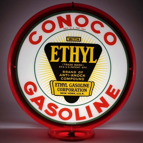 Conoco Ethyl Gas Pump Globe Lamp - 16.5" x 18.75" x 8"
