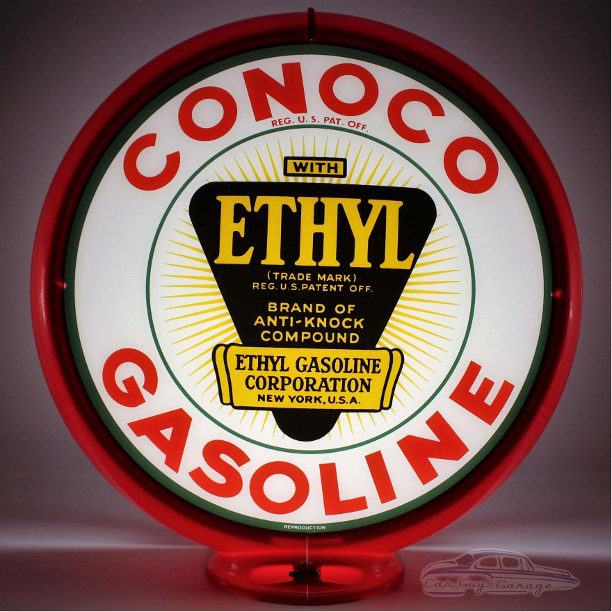 Conoco Ethyl Gas Pump Globe Lamp - 16.5" x 18.75" x 8"