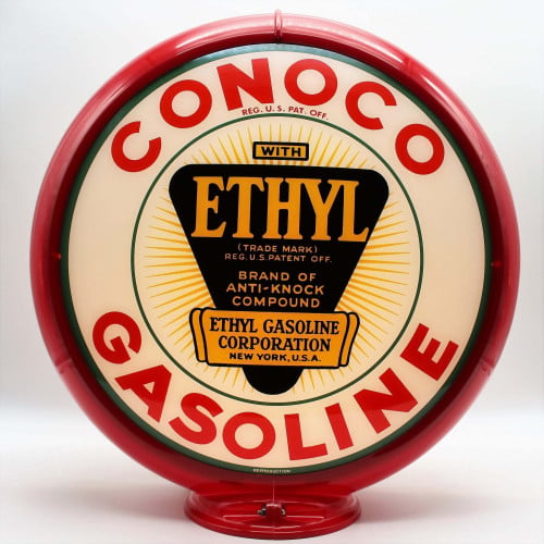 Conoco Ethyl Gas Pump Globe Lamp - 16.5" x 18.75" x 8"