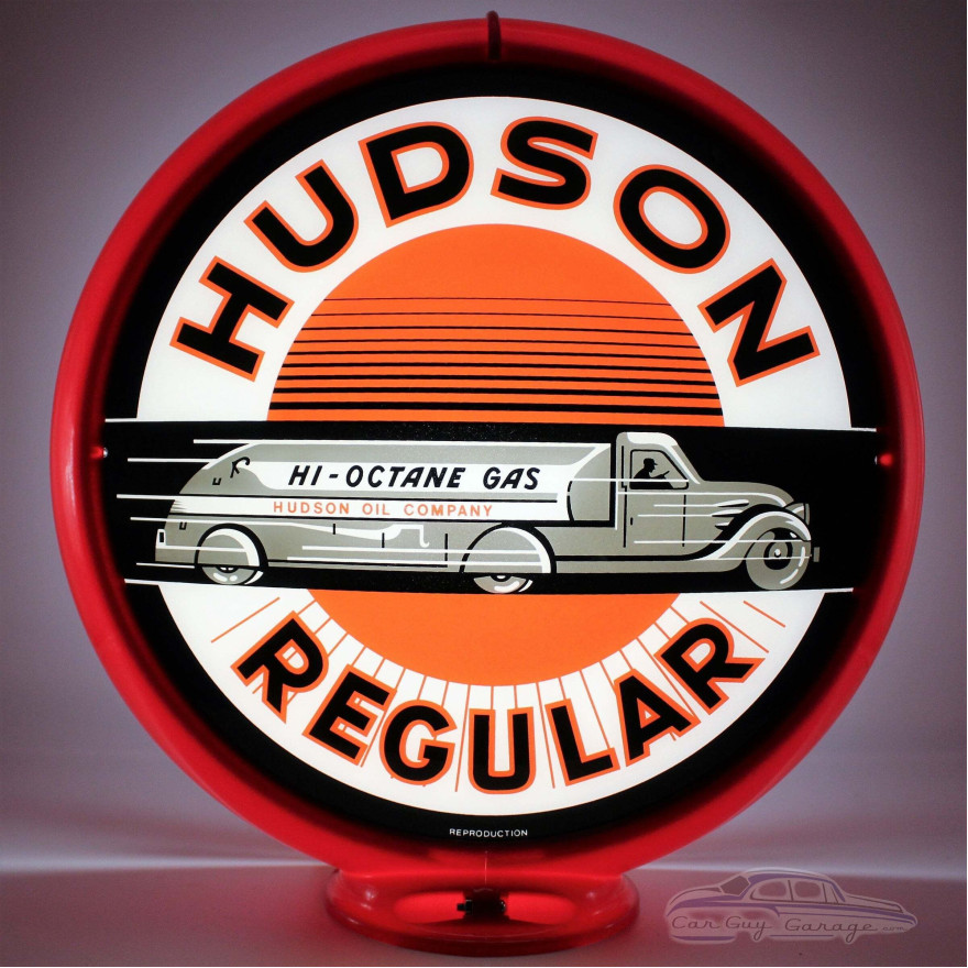 Hudson Regular 13.5" Glass Gas Pump Globe Lamp - 16.5" x 18.75" x 8"