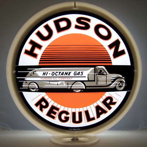 Hudson Regular 13.5" Glass Gas Pump Globe Lamp - 16.5" x 18.75" x 8"