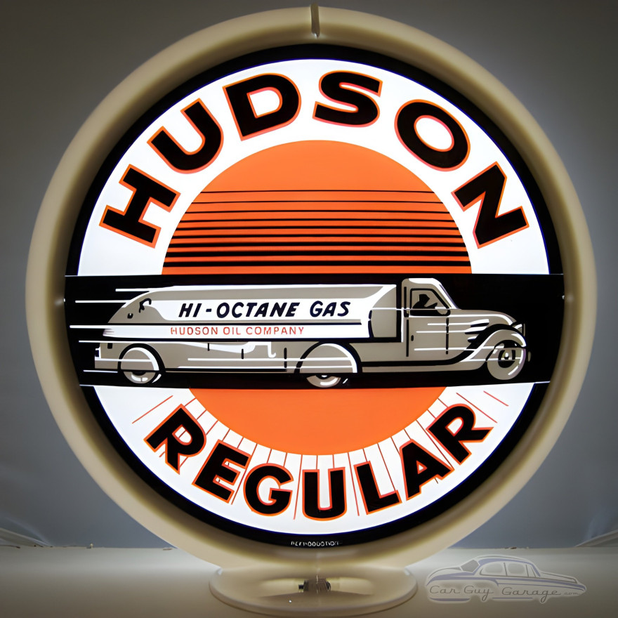 Hudson Regular 13.5" Glass Gas Pump Globe Lamp - 16.5" x 18.75" x 8"