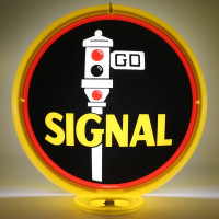 Signal Gasoline Glass Gas Pump Globe Lamp - 16.5" x 18.75" x 8"