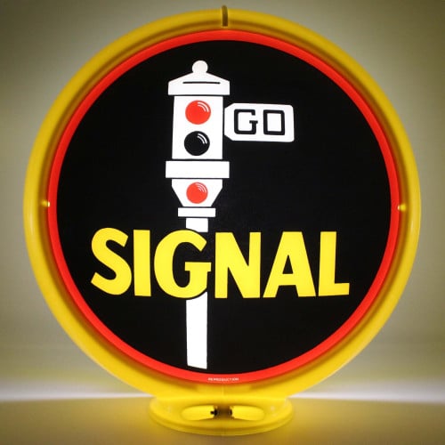 Signal Gasoline Glass Gas Pump Globe Lamp - 16.5" x 18.75" x 8"