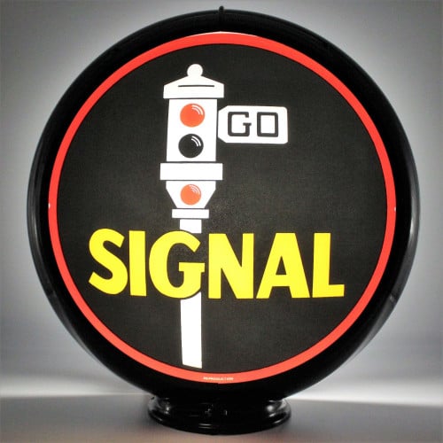 Signal Gasoline Glass Gas Pump Globe Lamp - 16.5" x 18.75" x 8"