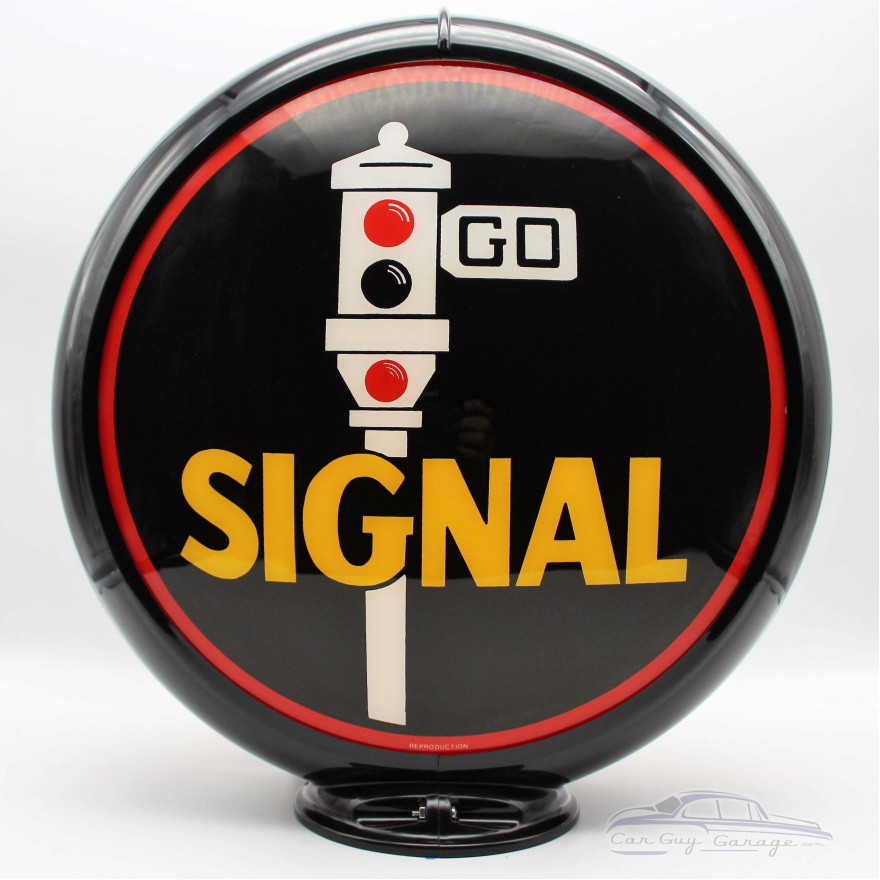Signal Gasoline Glass Gas Pump Globe Lamp - 16.5" x 18.75" x 8"