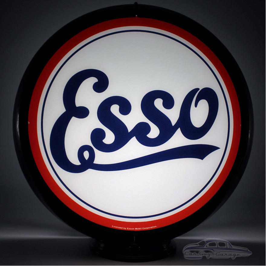 Esso Script Glass Gas Pump Globe Lamp - 16.5" x 18.75" x 8"